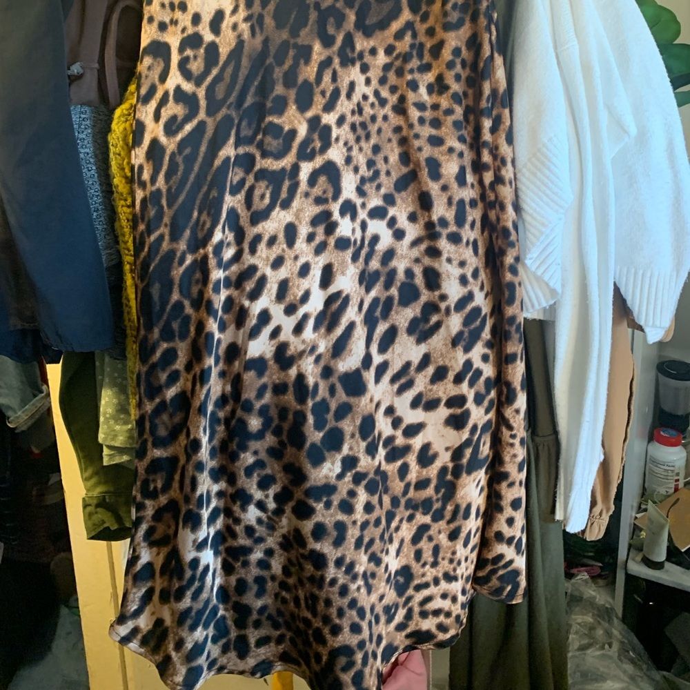 Leopard Print Midi Skirt